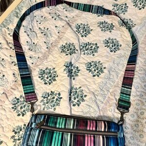 Lug Blue and Pink Crossbody Bag with Quilted Design